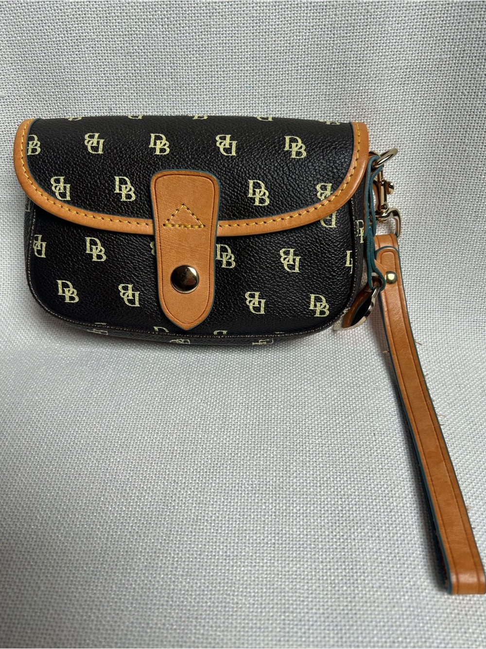 VTG DOONEY & BOURKE Y2K MONOGRAM STRAP WRISTLET PINK HEART CHARM NWOT